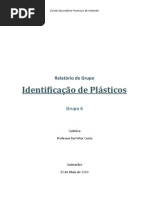 IDENTIFICAÇÃO DOS PLÁSTICOS