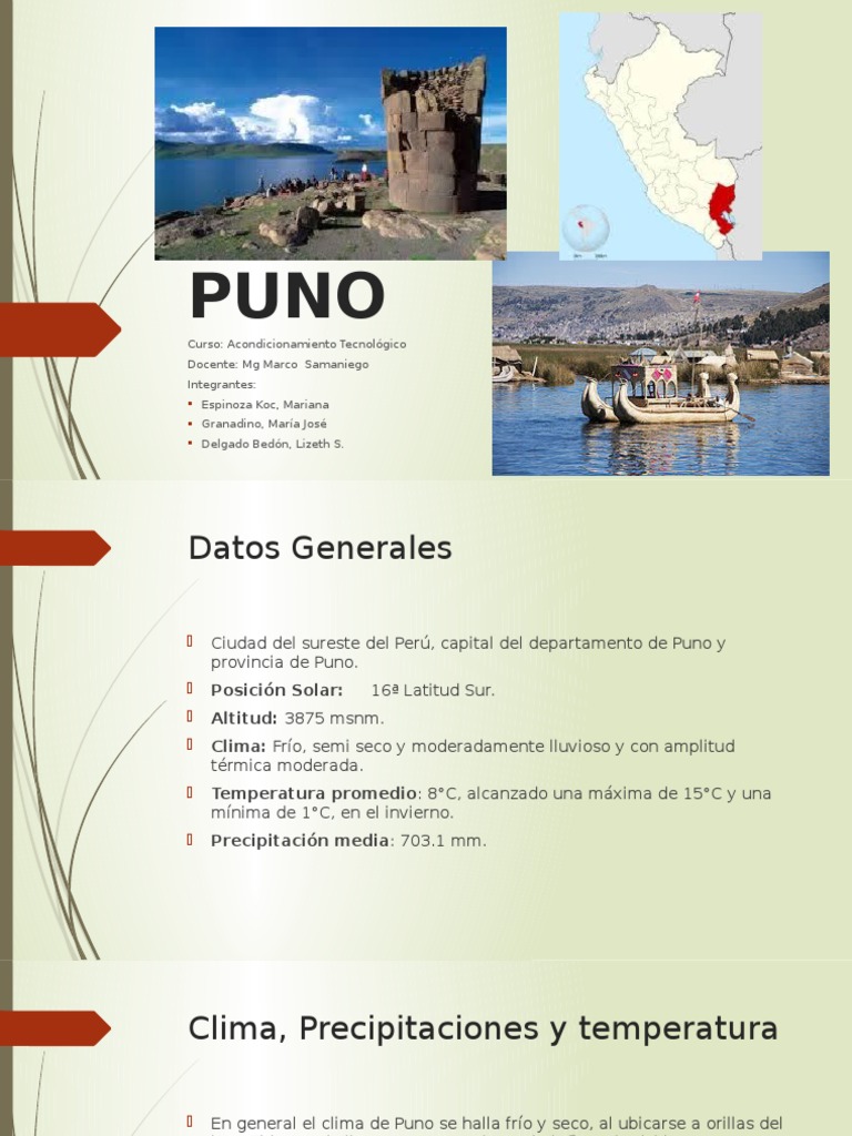 Clima y Temperatura en Puno, Perú | PDF | Clima | Techo
