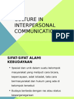 Culture in Interpersonal Communication