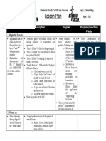 Lesson Plan: Activity Name Description Diagram Purpose/Coaching Points