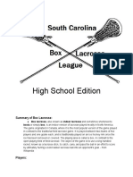 High School Edition: Summary of Box Lacrosse