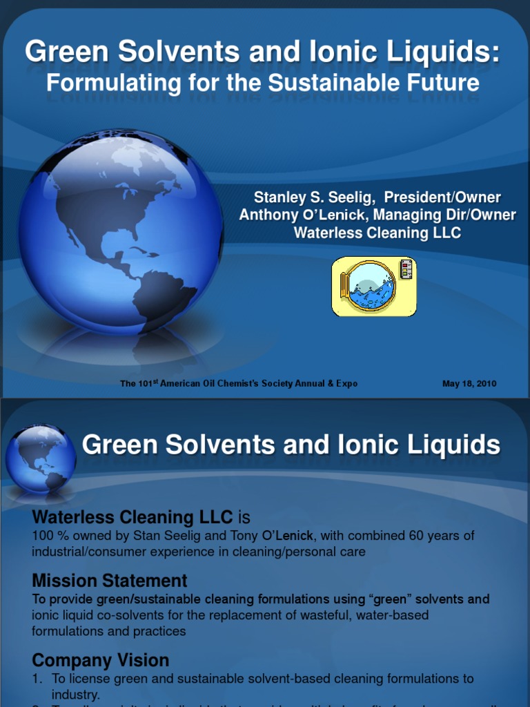 green solvent Laundry Green Chemistry