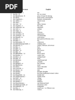 German Vocabulary