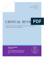 Critical Review Jurnal Perencanaan Wilayah (Konsep Agropolitan Di Tomohon Timur)