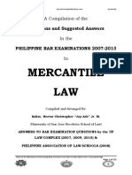 Mercantile Law BAR Q&A 2007-2013