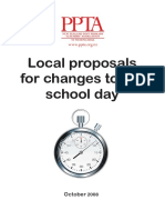 Local Proposals For Changes To The School Day: October