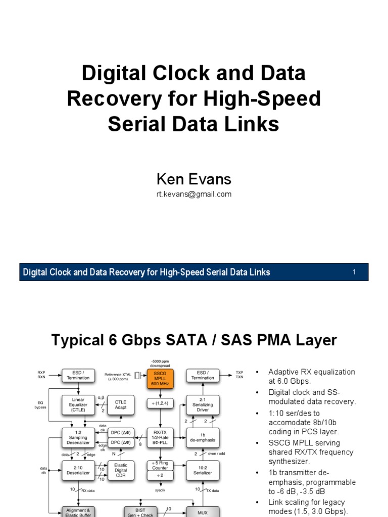 High-Speed Serial Data Clock Recovery | PDF | Telecommunications ...