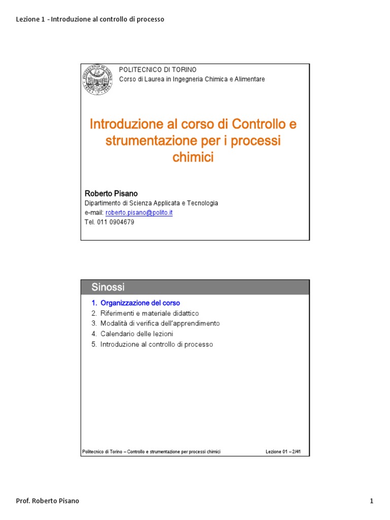 Controllo Di Processo | PDF