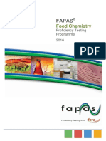 Fapas Food Chemistry Programme 2016
