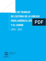 Plan de Trabajo de Cultura Unesco 2016 2021