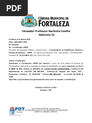 Ofício  309.GAB21-2016