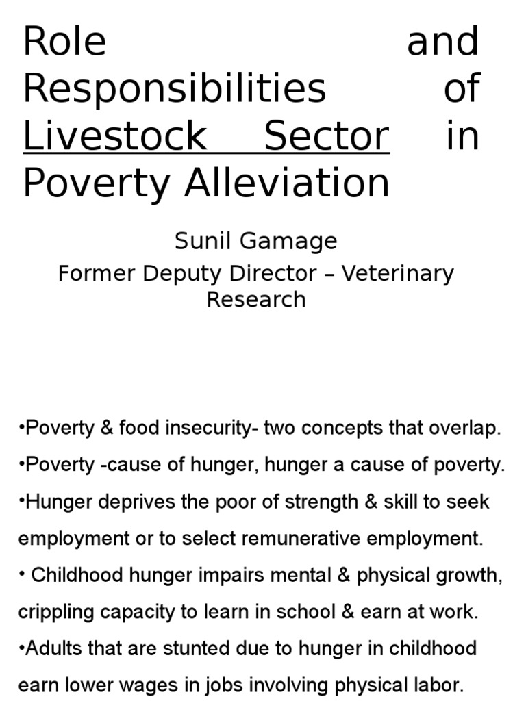Livestock's Role in Alleviating Poverty | PDF | Livestock | Rice