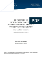 Castillo Cordova, Principio Proporcionalidad Jurisprudencia Tribunal Constitucional Peruano