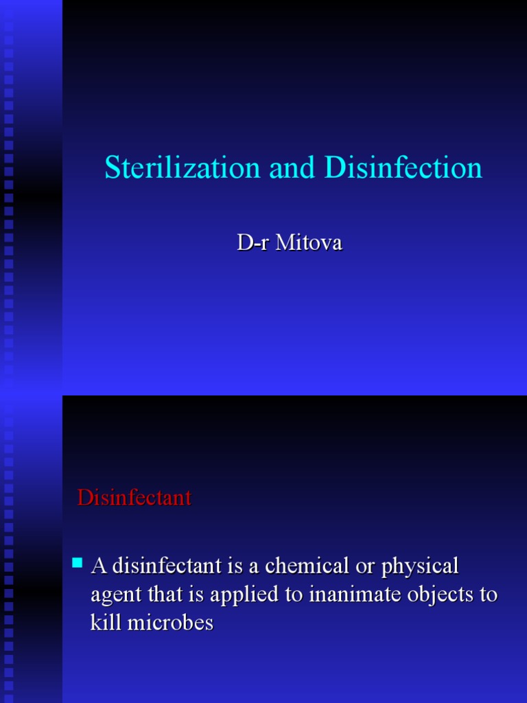 Sterilization and Disinfection PDF Disinfectant Iodine