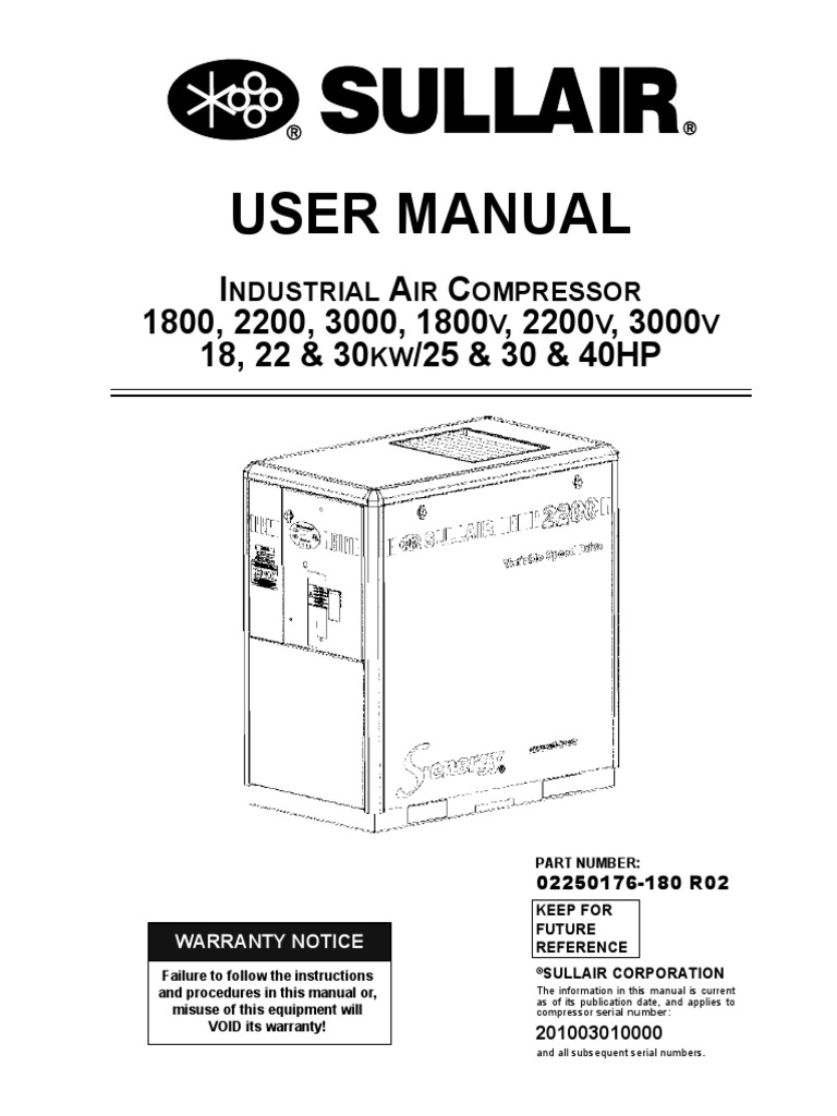 Industrial Air Compressor Sullair