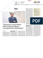 Entrevista Al Presidente de Cox Energy, Enrique Riquelme, en El Economista