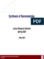 Lecture 6 - Synthesis of Nanomaterials