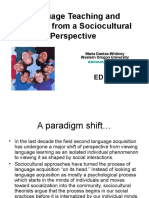 Language Teaching and Learning From A Sociocultural Perspective