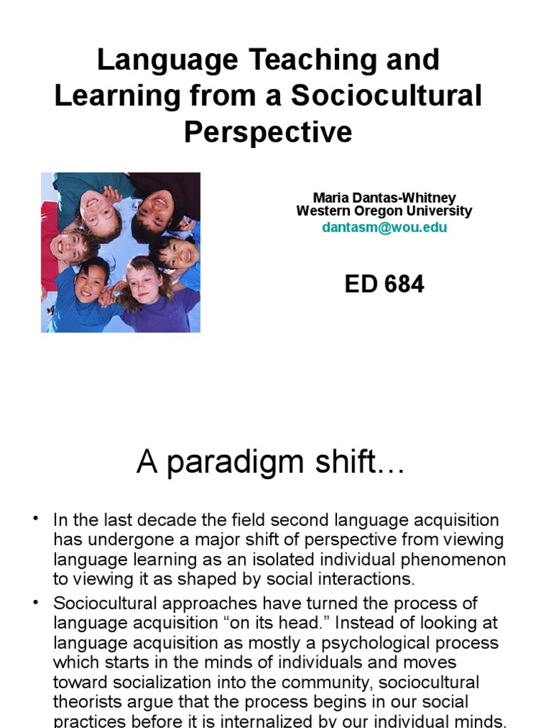 Sociocultural Approaches in Language Teaching | PDF | Identity (Social ...