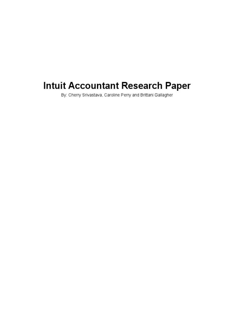 Intuit Accountant Study Insights | PDF | Quick Books | Business
