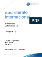 Cuadernillo Matemáticas NS. Argentina