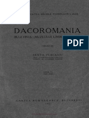 Dacoromania 1929-30 Capidan Farserotii | PDF