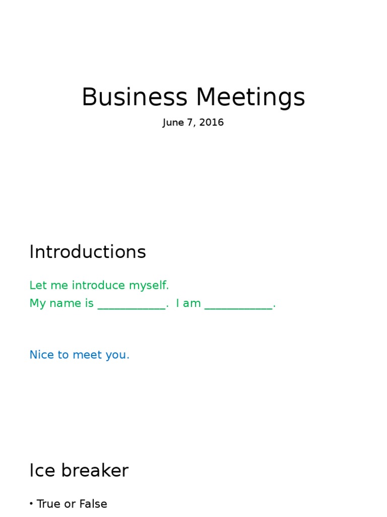 Effective Business Meeting Techniques | PDF | Business | Self-Improvement