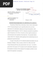 FAA Petition for subpoena