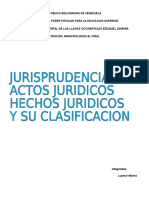 Jurisprudencia,Hechos Juridicos y Su Clasificacion, Actos Juridicos
