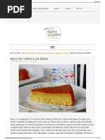 Bolo de Tapioca Da Bahia Aqui Na Cozinha