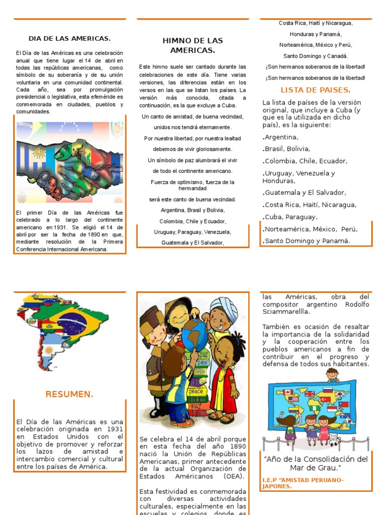 Dia De Las Americas Americas Relaciones Internacionales