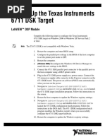 Setting Up The Texas Instruments 6711 DSK Target: Labview DSP Module