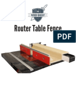 Router Table Fence Building Plans