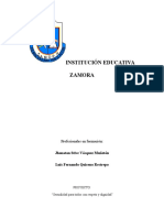 Trabajo Taller Institución Educativa Zamora