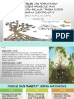 Pelestarian Dan Pemanfaatan Ekosistem Mangrove Yang Berkelanjutan Melalui Tambak Sistem Wanamina (Silvofishery)