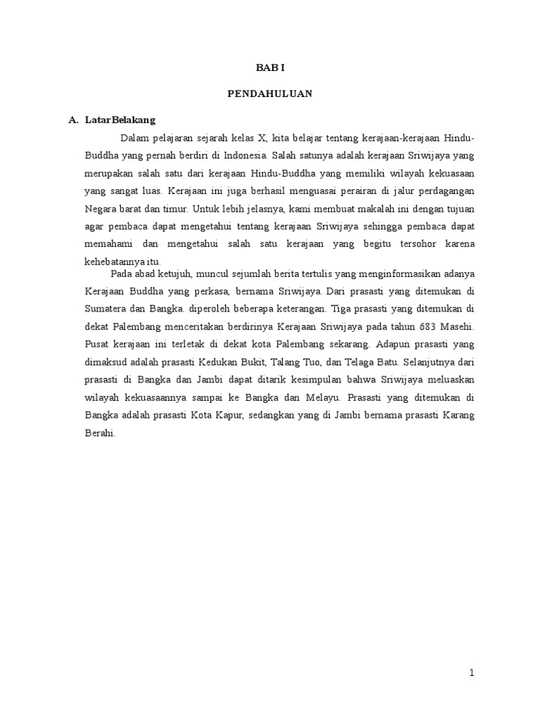 Makalah Kerajaan Sriwijaya