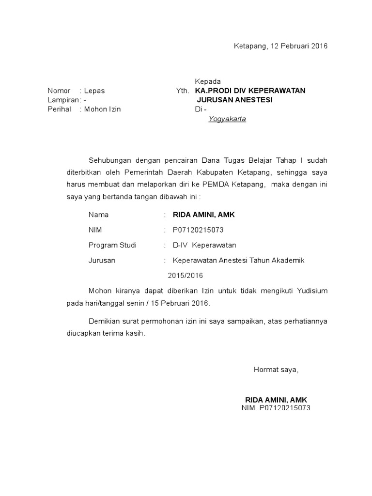 Surat Izin Mahasiswa