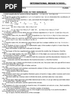 Linear Equations - 10 - Sa - I