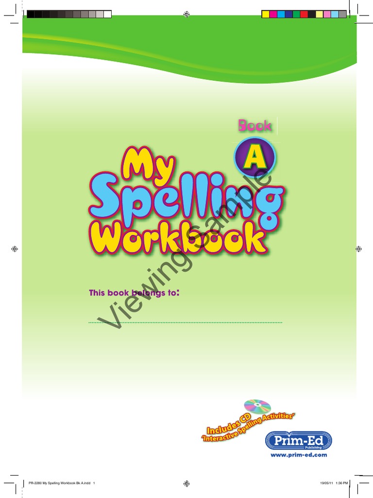My Spelling Workbook A PDF Linguistics