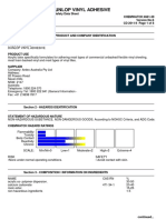 Dunlop Vinyl Adhesive MSDS