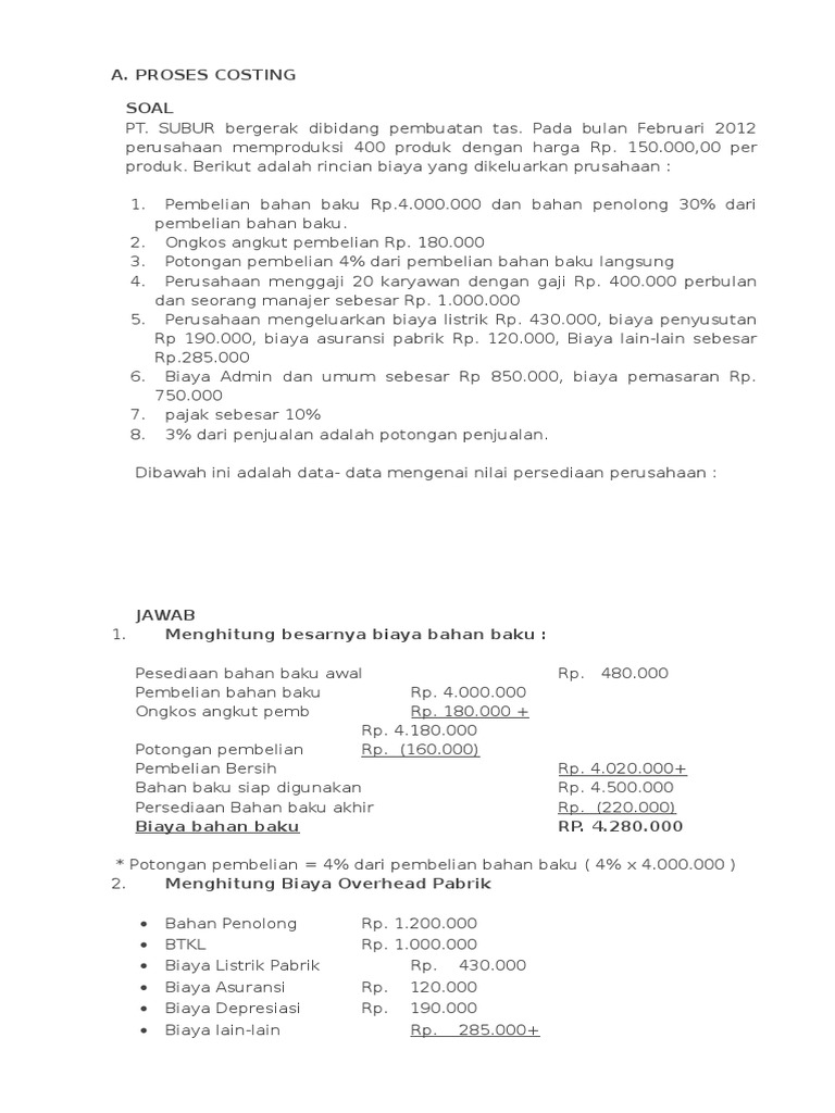 Materi Dan Contoh Soal Akuntansi Manajemen