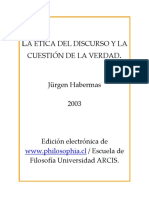 HABERMAS, Jürgen, La Ética Del Discurso y La Cuestión de La Verdad