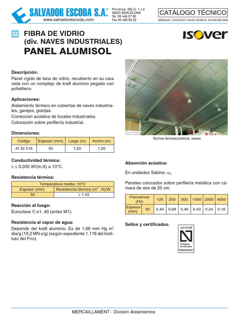 Paneles Alumisol para Techo Industrial | PDF | Tecnología
