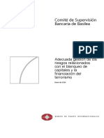 Basilea, Adecuada Gestion de Riesgos Relac.blanqueo Capitales 2014