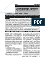 Consumer Perception and Green Marketing Impression On FMCG Sector-An Empirical Study in Krishnagiri District, Tamilnadu S.Syed Ahamed Dr.A.Ravi
