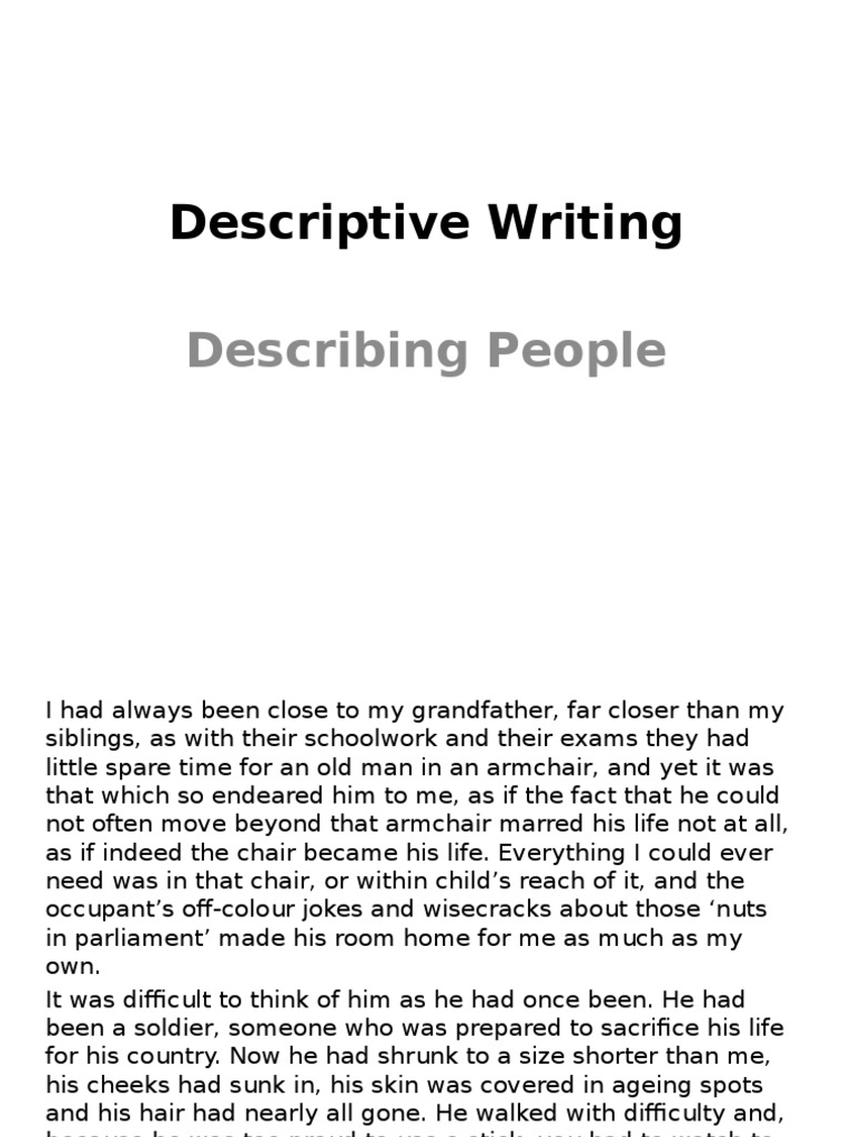 Describing a person essay my friend image