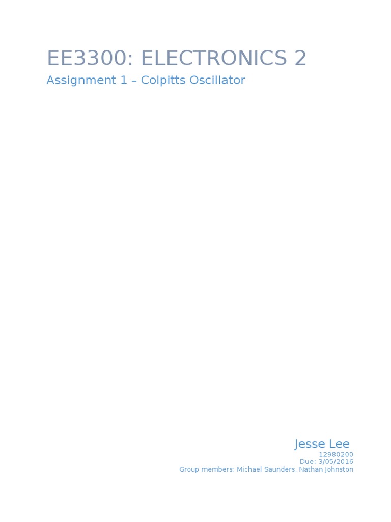 RF Oscillator Design Introduction PDF Electronic Oscillator Amplifier