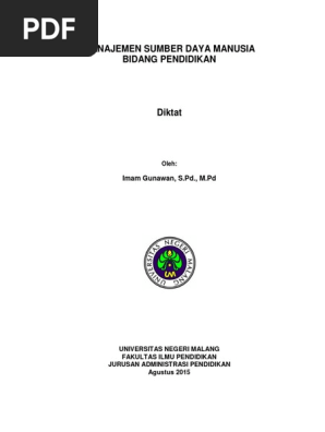 Manajemen Sdm Pendidikan Pdf