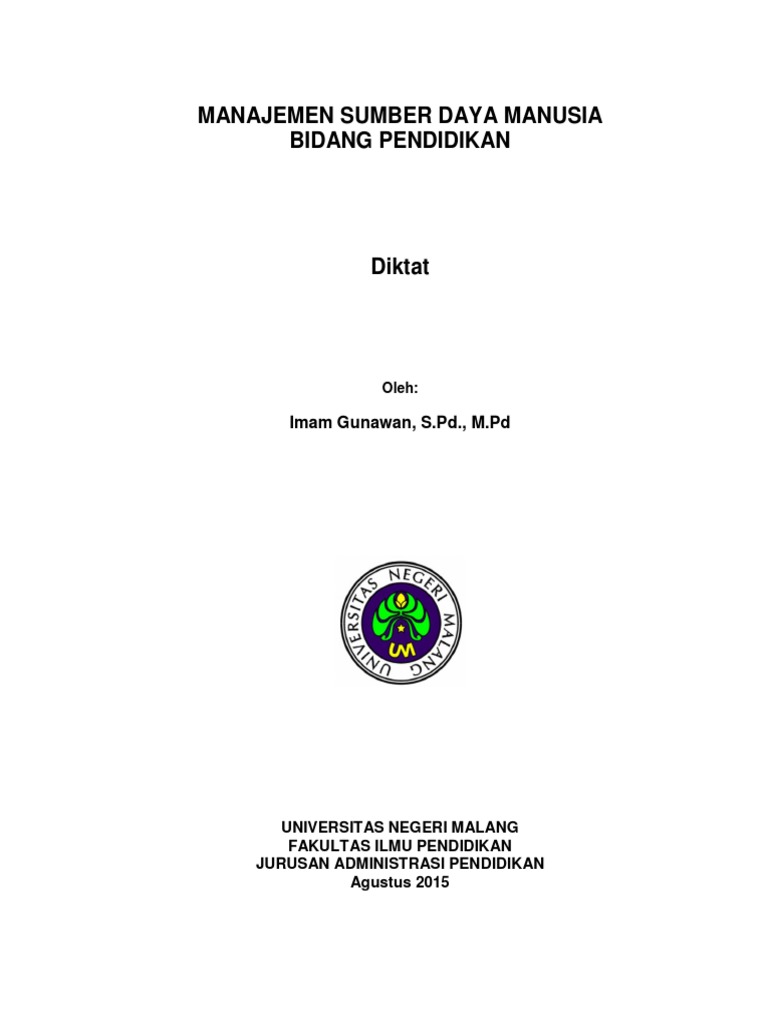 Manajemen Sdm Pendidikan Pdf