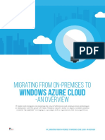 Migrating From On-Premises To Windows Azure Cloud-An Overview